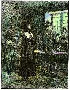 Edwin Austin Abbey Anne Hutchinson on Trial Sweden oil painting artist